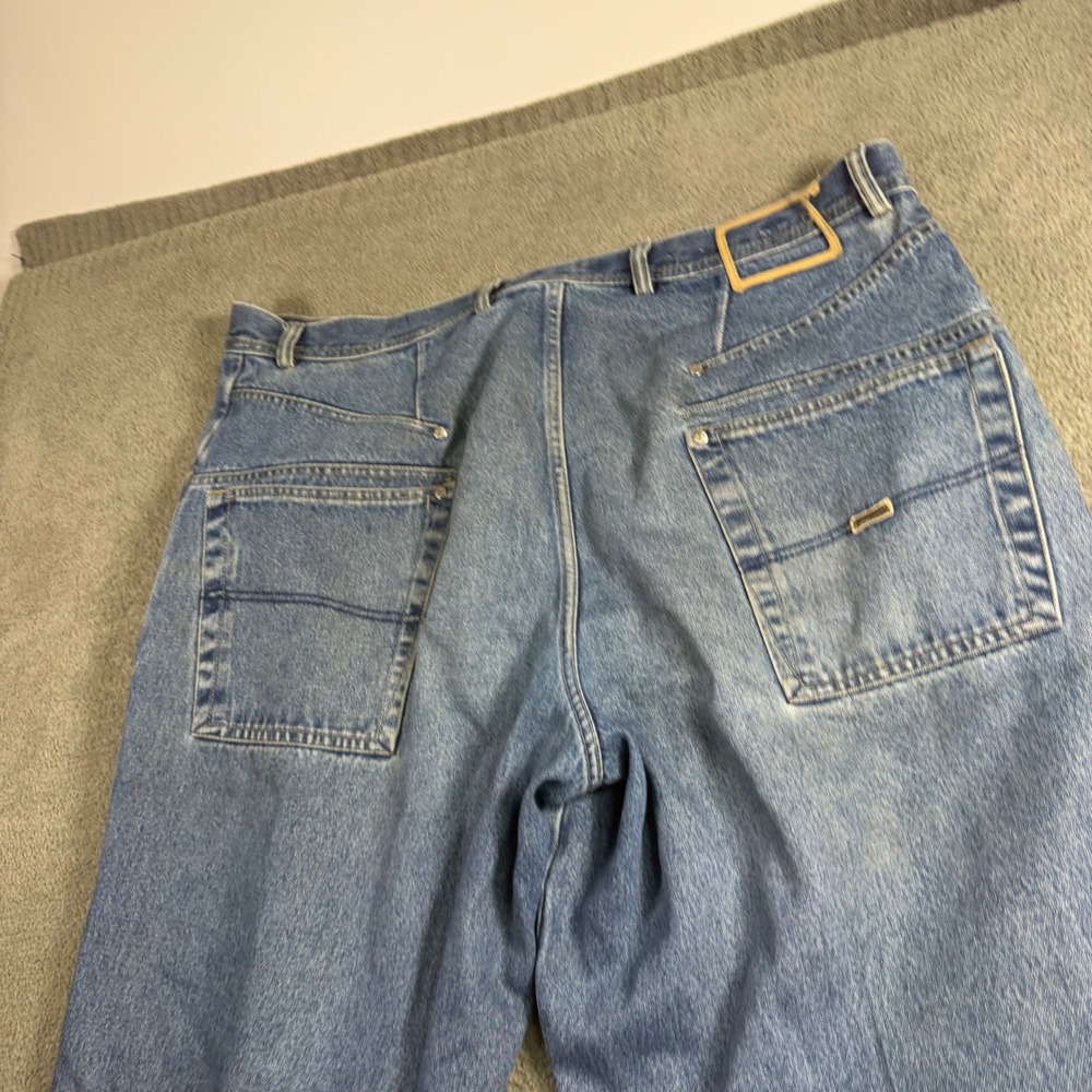 Pelle Pelle Marc Buchanan Vintage Baggy Jeans Blue Denim 44x34 Y2K Hip Hop 9055